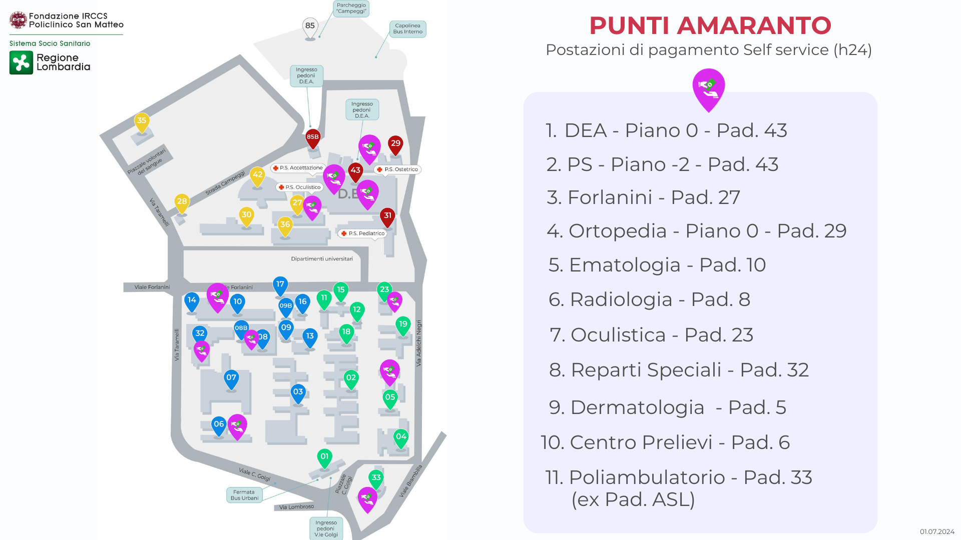 Mappa Punti amaranto 07.2024