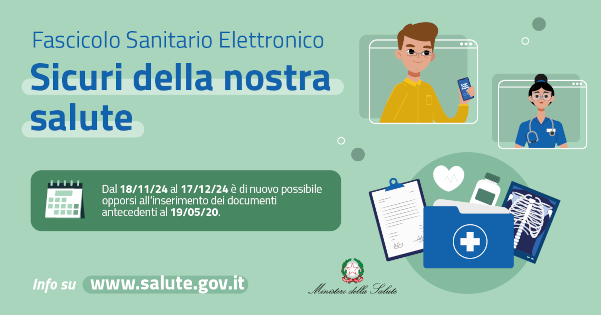 Banner avvisi e notizie Fascicolo sanitario elettronico scadenza dicembre 2024