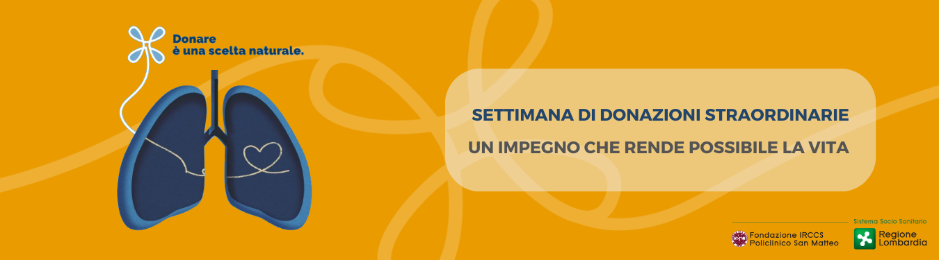 Settimana di donazioni straordinarie: un impegno che rende possibile la vita