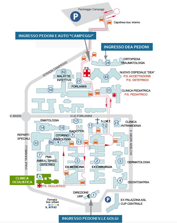 Mappa - Banca degli Occhi di Pavia "Fernando Trimarchi"